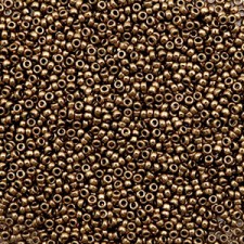 Miyuki rocailles Perlen 15/0 - Metallic dark bronze 15-457